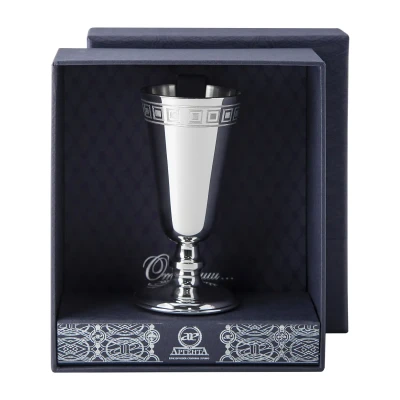 1042РМ00801 Серебряная рюмка №4 с рисунком «Квадрат»