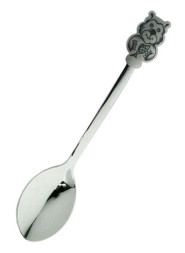 Серебряная детская ложка «Медвежонок» с чернением