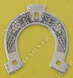 Серебряная подкова с чернением