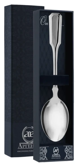 992ЛЖ01801 Серебряная столовая ложка «Русская»