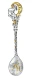 711ЛЖ00802 Серебряная чайная ложка «Зодиак-Козерог» с золочением