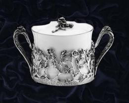 Сахарница «Роза» с чернением