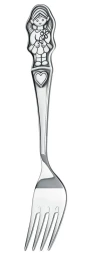 Серебряная детская вилка «Девочка» с чернением
