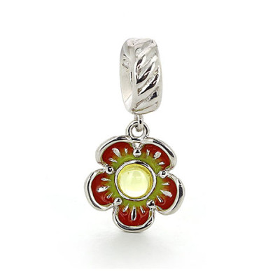04-0116 Серебряный шарм-подвеска «Солнечный лютик»