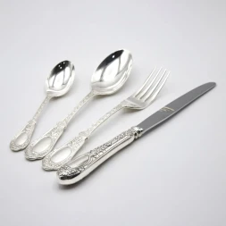 Серебряный столовый набор "Фамильный" на 1 персону (4 предмета)
