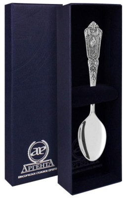 122ЛЖ03806 Серебряная чайная ложка «Королевская охота»