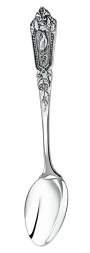 Серебряная чайная ложка с чернением «Королевская охота»