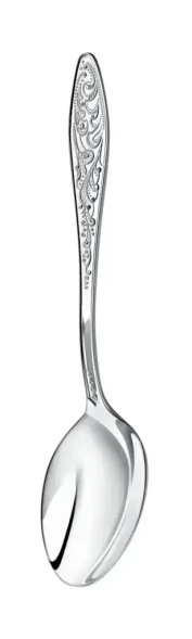 1370НБ02801_с Серебряный десертный набор "Морозко" на 1 персону (2 предмета)