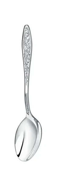 1370НБ02801_с Серебряный десертный набор "Морозко" на 1 персону (2 предмета)