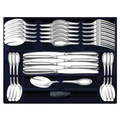 763НБ01801 Серебряный столовый набор «Император» на 6 персон (24 предмета)