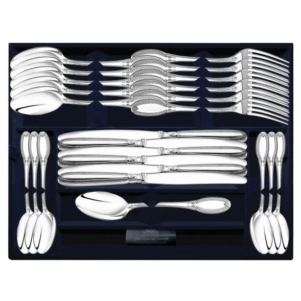 763НБ01801 Серебряный столовый набор «Император» на 6 персон (24 предмета)