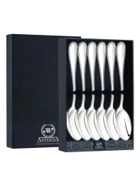 Серебряный чайный набор "Капелька" на 6 персон (6 предметов)