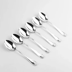 Серебряный чайный набор "Капелька" на 6 персон (6 предметов)