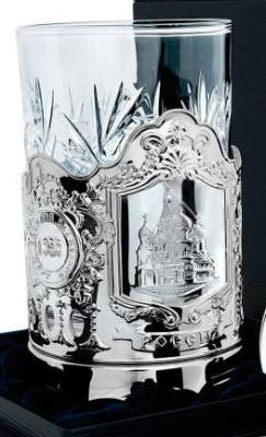 402ПС00001 Серебряный подстаканник «Храм Василия Блаженного»