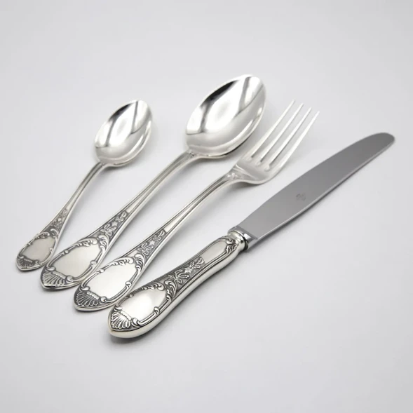 305НБ01806 Серебряный столовый набор на 1 персону «Престиж» с чернением