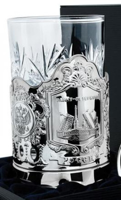 415ПС00001 Серебряный подстаканник «Санкт-Петербург»