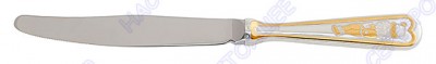 Серебряный детский нож «Гномик» с золочением