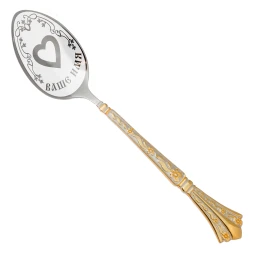 Серебряная чайная именная ложка «Магомет» с сердцем