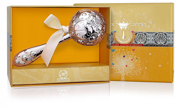 1TNY3003-JO Серебряная погремушка «Божья коровка»