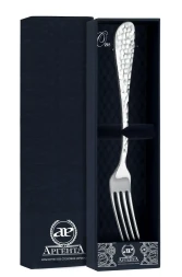 Серебряная столовая вилка "Капелька кованая"