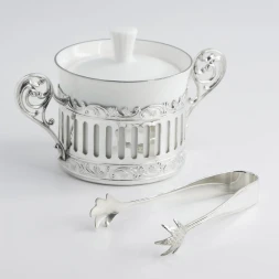 Серебряный набор для сахара «Богема»