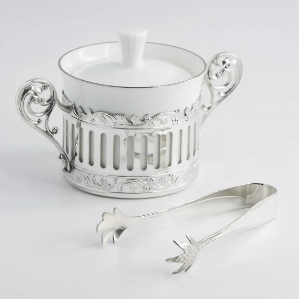 755НБ16801 Серебряный набор для сахара «Богема»