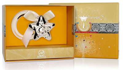 Серебряная погремушка «Звезда» на кольце