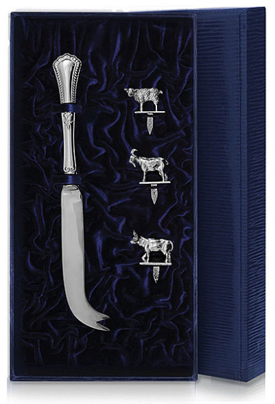 407НБ19801 Серебряный набор для сыра «Фаворит»