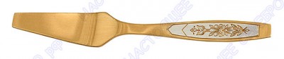40120046Т01 Серебряная лопатка для икры «Астра» с золочением