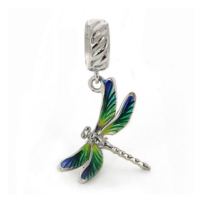 04-0135 Серебряный шарм-подвеска «Стрекоза»