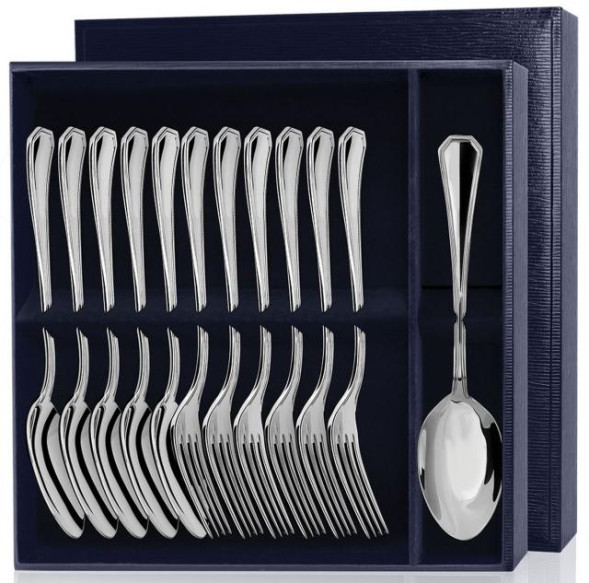 861НБ01801 Серебряный столовый набор "Элегант" на 6 персон (6 предметов)