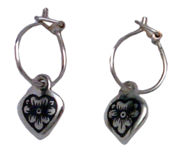 Серебряные серьги с чернением