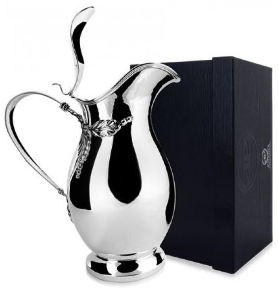 00234/8 Серебряный кувшин «Листья» маленький