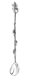 Серебряная ложка для напитков «Виноград» длинная