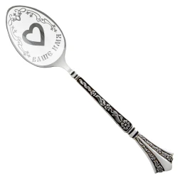 Серебряная чайная именная ложка «Григорий» с сердцем