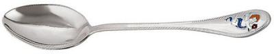 930596 Серебряная детская ложка «Ангел» с эмалью