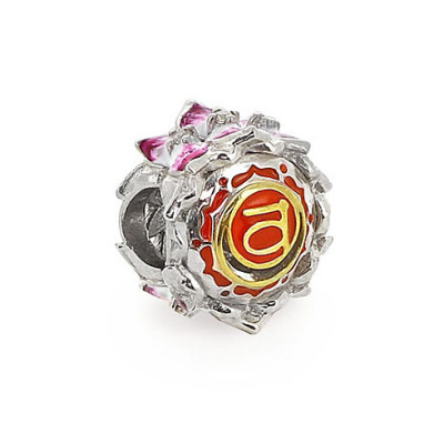 05-04097 Серебряный шарм-подвеска «Свадхистана с лотосом»