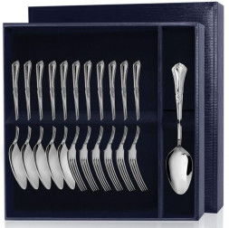 Серебряный десертный набор "Фаворит" на 6 персон (12 предметов)