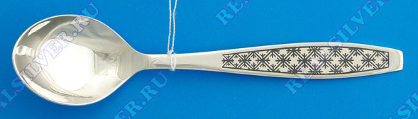 40010235А05 Серебряная чайная ложка «Снежинка» с чернением
