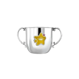 Набор детского серебра «Звезда» с поильником для девочки