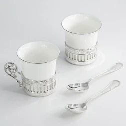 Серебряная кофейная пара «Богема»