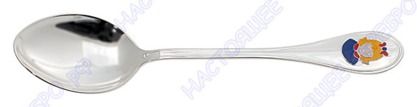 930585 Серебряная детская ложка «Девочка» с эмалью