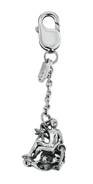 1111БР15806 Серебряный брелок «Зодиак-Водолей»