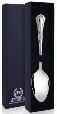 045ЛЖ02001 Серебряная десертная ложка «Фаворит» в подарочном футляре