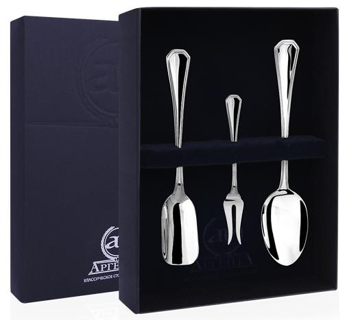 1002НБ01801 Серебряный чайный набор "Элегант" 