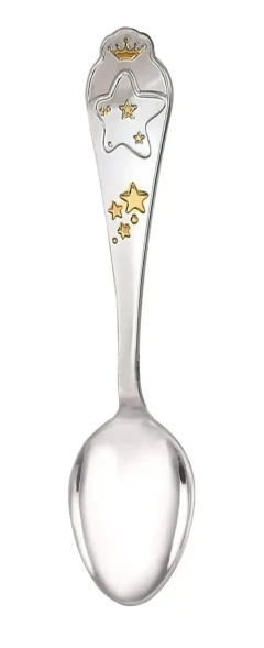 520НБ05802 Набор детских серебряных столовых приборов «Звезда»