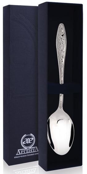 040ЛЖ02801 Серебряная десертная ложка «Морозко»