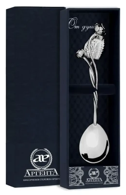 072ЛЖ03801 Серебряная чайная ложка «Кувшинка»