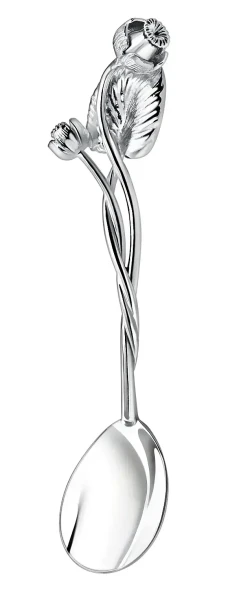 072ЛЖ03801 Серебряная чайная ложка «Кувшинка»
