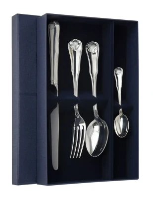 322НБ01801 Серебряный столовый набор на 1 персону «Визит»